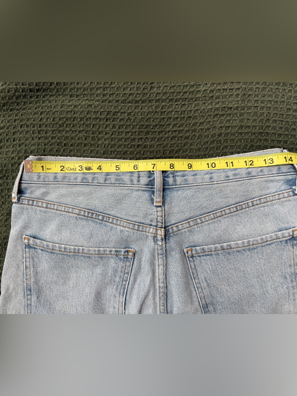 Agolde Riley Light Blue Button-Fly Denim Jeans - Picture 9 of 12